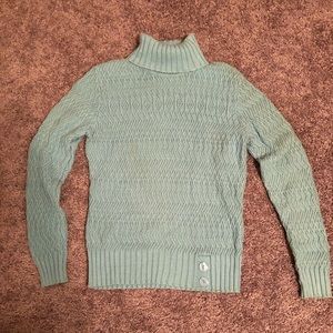 Knit baby blue turtle neck sweater